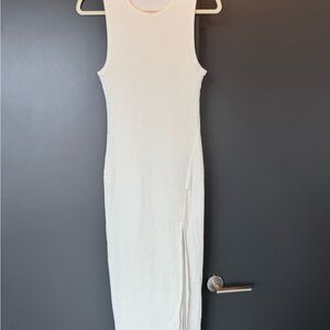 Wilfred White Bodycon Midi Dress Halter Neck